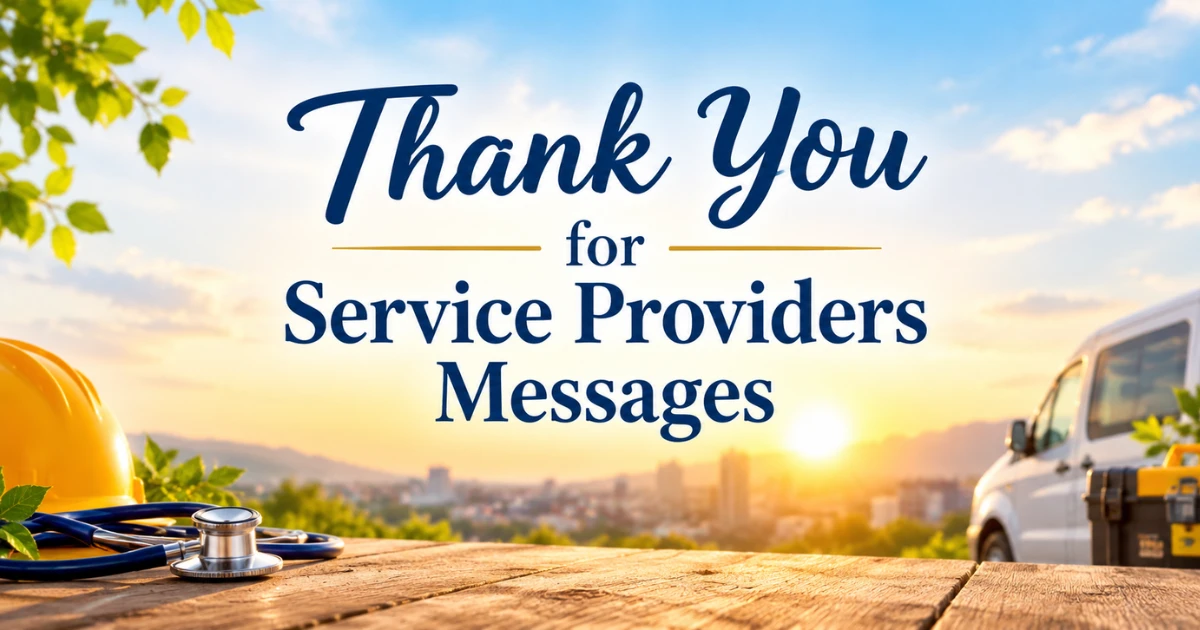 Thank You for Service Providers Messages